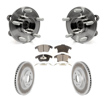 Hub Bearing Assembly Coat Brake Rotor Pads Front Kit For Ford Fusion Lincoln MKZ
