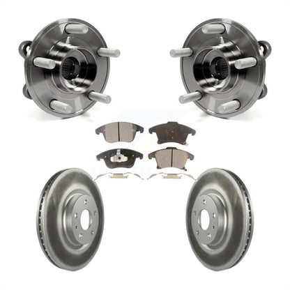 Hub Bearing Assembly Coat Brake Rotor Pads Front Kit For Ford Fusion Lincoln MKZ