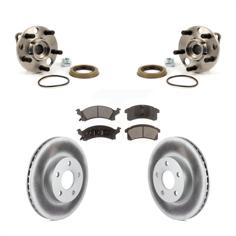Hub Bearing Coat Brake Rotor Pads Front Kit For Chevrolet Cavalier Pontiac Grand
