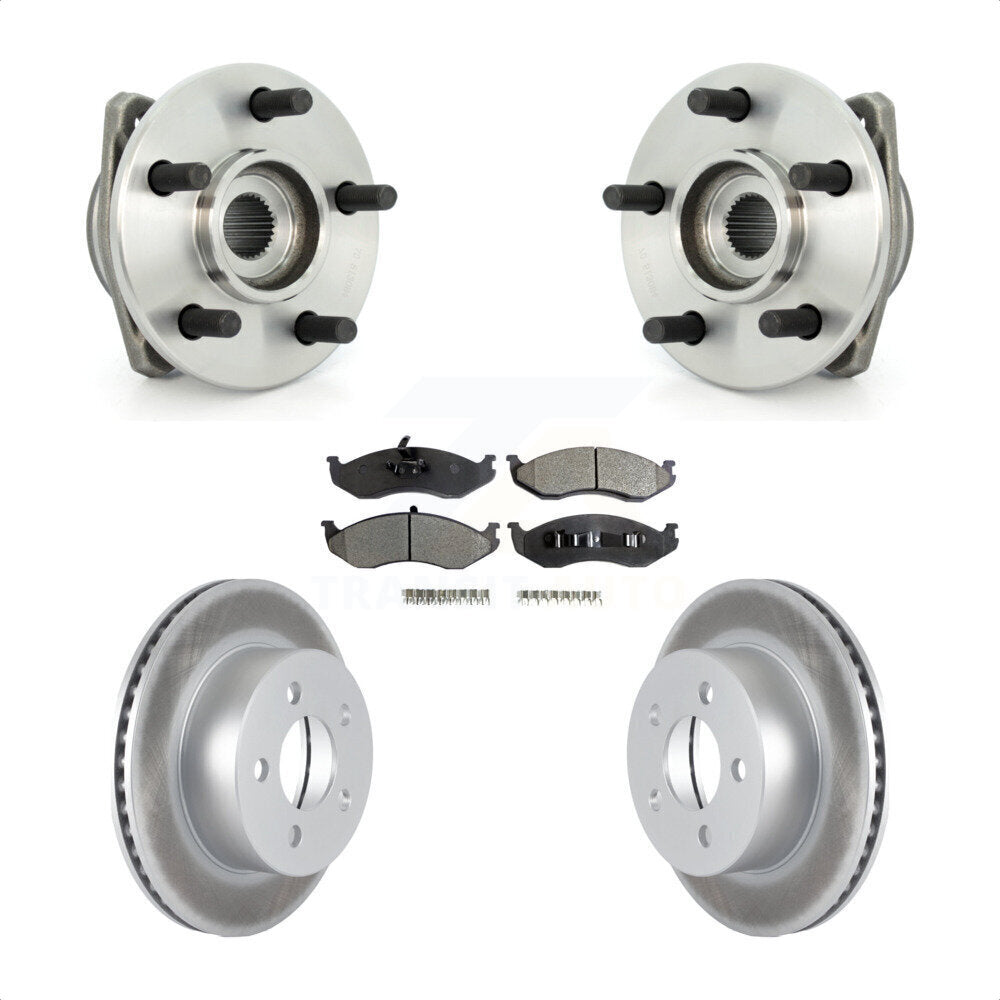 Hub Bearing Assembly Coated Brake Rotor Pad Front Kit For Jeep Grand Wagoneer TJ