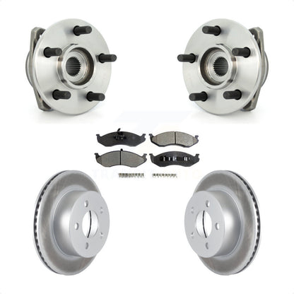 Hub Bearing Assembly Coated Brake Rotor Pad Front Kit For Jeep Grand Wagoneer TJ