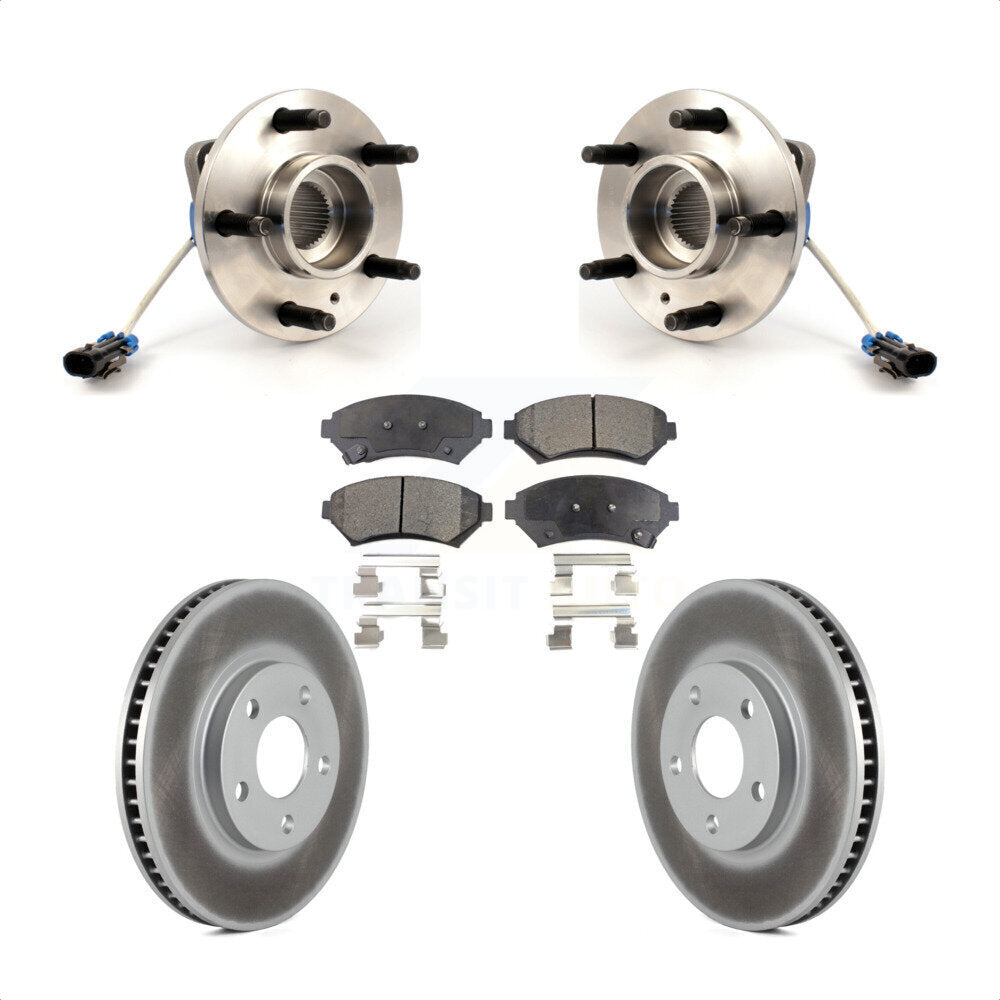 Hub Bearing Coated Brake Rotor Pads Front Kit For Chevrolet Impala Buick LeSabre