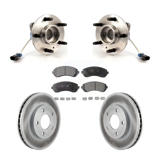 Hub Bearing Coated Brake Rotor Pads Front Kit For Buick Rendezvous Pontiac Aztek