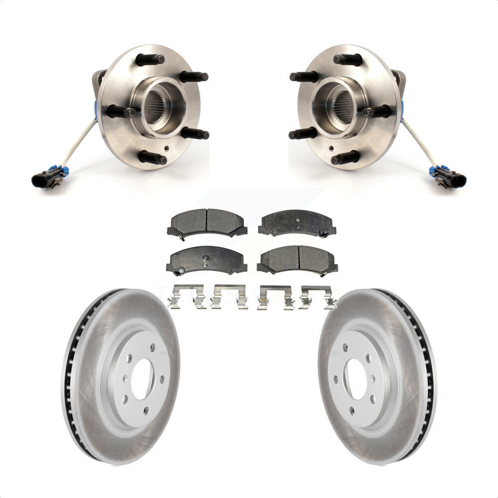 Hub Bearing Coated Brake Rotor Pads Front Kit For Chevrolet Impala Buick Lucerne