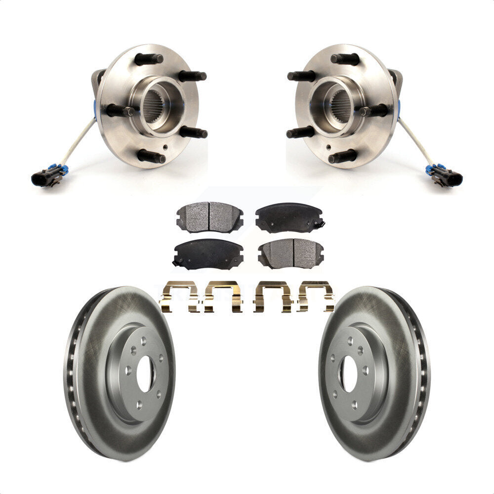 Hub Bearing Assembly Coated Disc Brake Rotor Pad Front Kit For 2010 Buick Allure