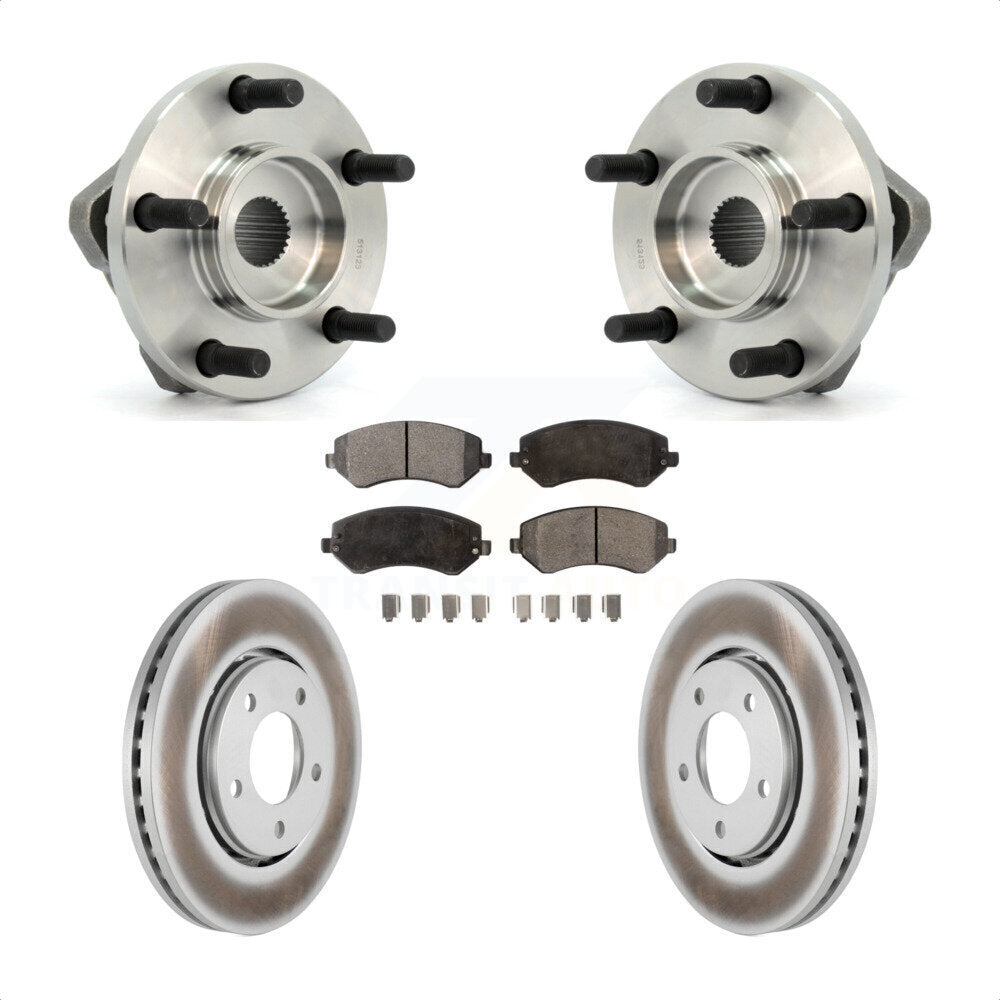 Hub Bearing Coat Brake Rotor Pad Front Kit For Dodge Caravan Grand Chrysler Town