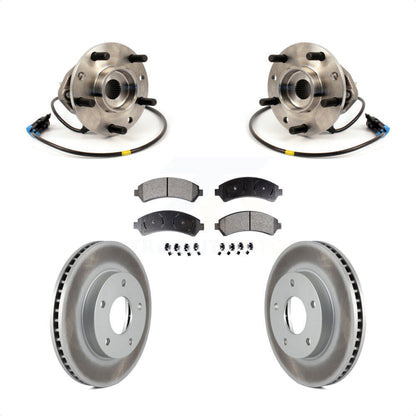 Hub Bearing Coated Brake Rotor Pads Front Kit For Chevrolet GMC Blazer S10 Jimmy