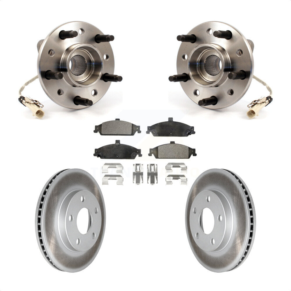 Hub Bearing Coat Brake Rotor Pad Front Kit For Pontiac Grand Am Chevrolet Malibu