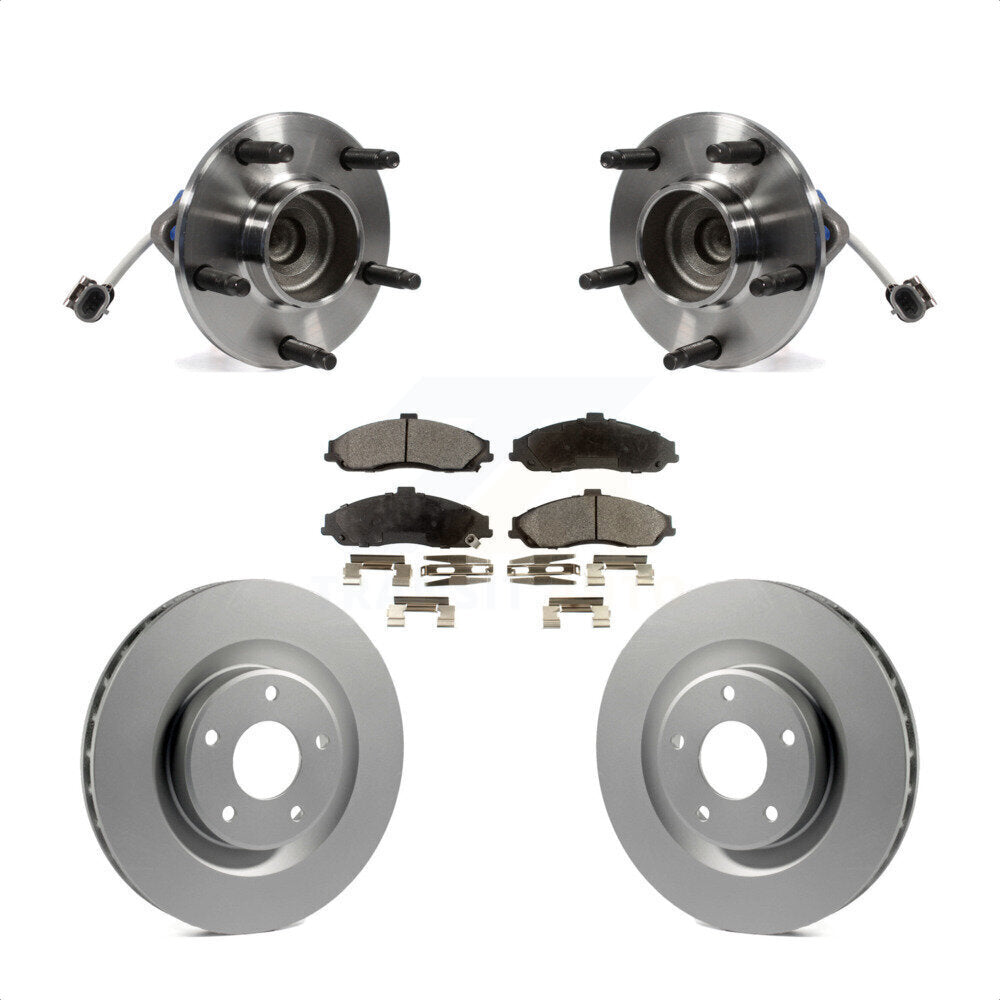 Hub Bearing Coated Brake Rotor Pad Front Kit For Chevrolet Corvette Cadillac XLR
