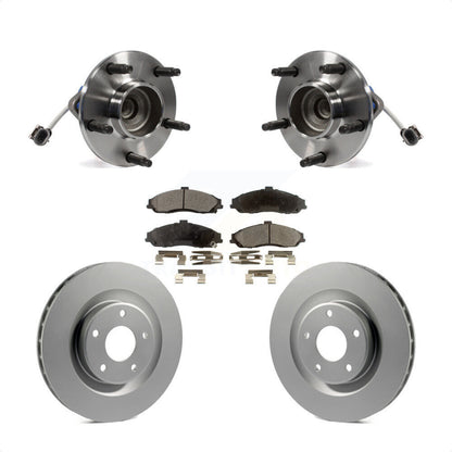 Hub Bearing Coated Brake Rotor Pad Front Kit For Chevrolet Corvette Cadillac XLR