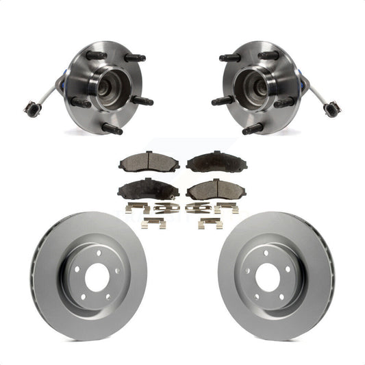 Hub Bearing Coated Brake Rotor Pad Front Kit For Chevrolet Corvette Cadillac XLR