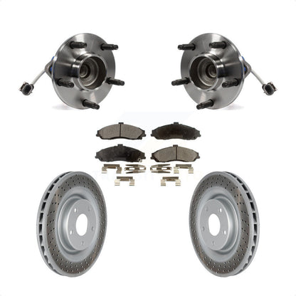 Hub Bearing Coated Brake Rotor Pad Front Kit For Chevrolet Corvette Cadillac XLR
