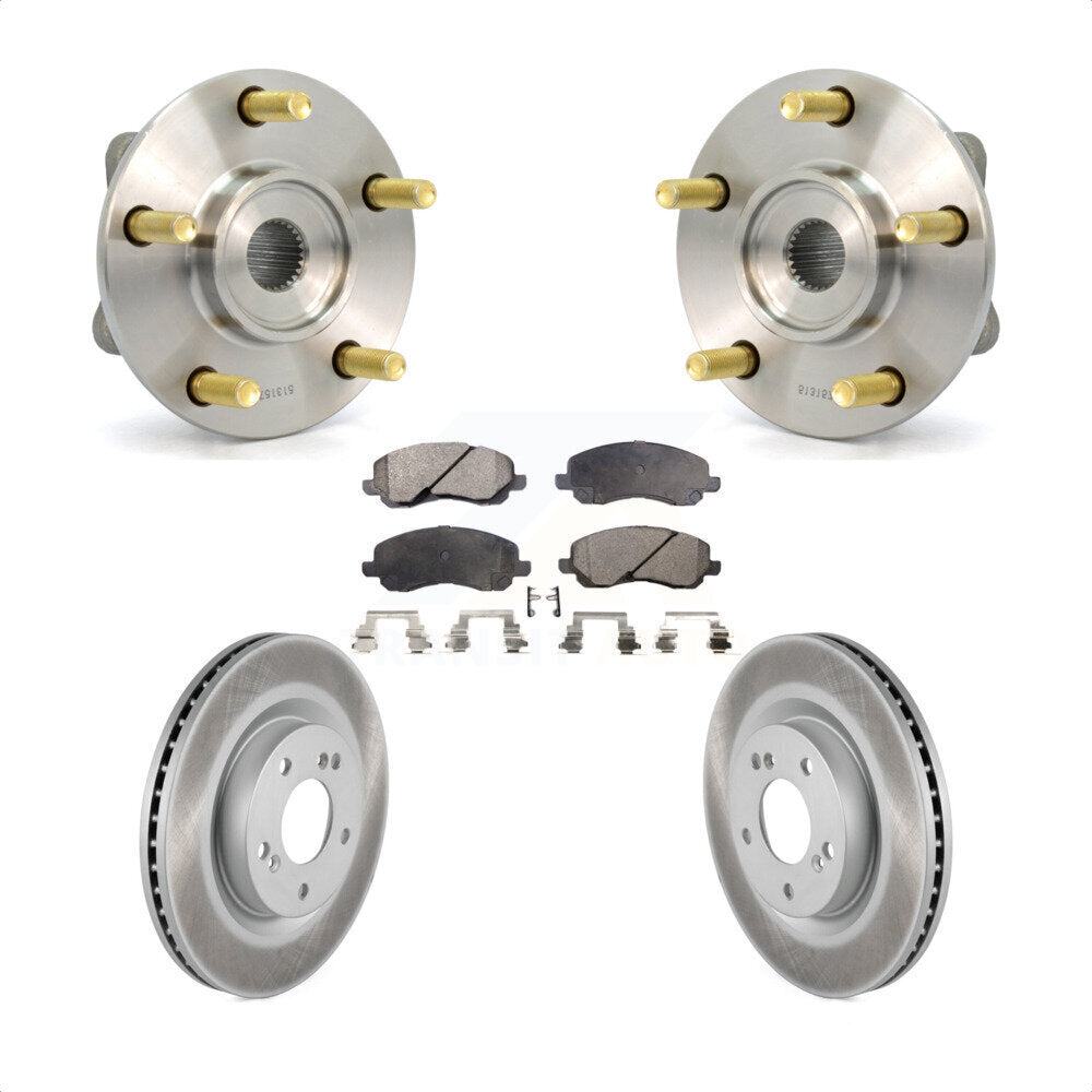 Hub Bearing Coat Brake Rotor Pad Front Kit For 06 Mitsubishi Eclipse To 10 31 05