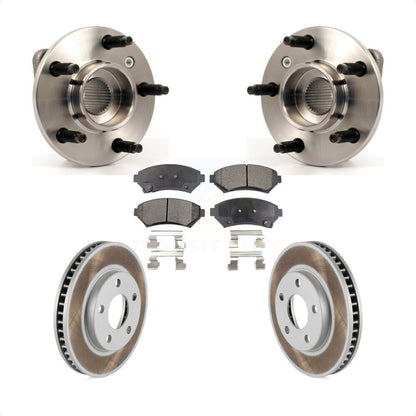 Hub Bearing Coated Brake Rotor & Pad Front Kit For Pontiac Montana Buick Century