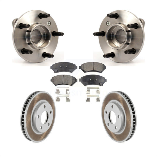 Hub Bearing Coated Brake Rotor & Pad Front Kit For Pontiac Montana Buick Century