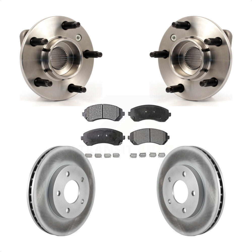Hub Bearing Coated Brake Rotor Pads Front Kit For Buick Rendezvous Pontiac Aztek