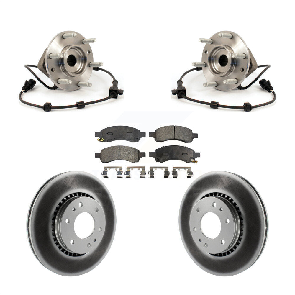 Hub Bearing Coated Brake Rotor Pad Front Kit For Chevrolet Trailblazer GMC Envoy