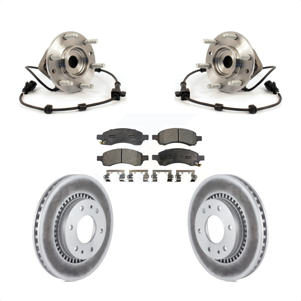 Hub Bearing Coated Brake Rotor Pad Front Kit For Chevrolet Trailblazer GMC Envoy