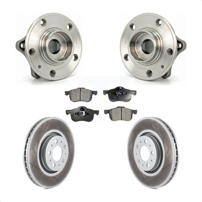 Hub Bearing Assembly Coated Disc Brake Rotors And Pads Front Kit For Volvo S60