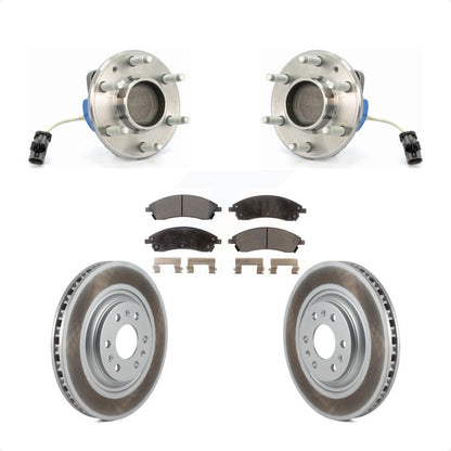Hub Bearing Coated Disc Brake Rotor Pad Front Kit For 2004-2009 Cadillac SRX RWD