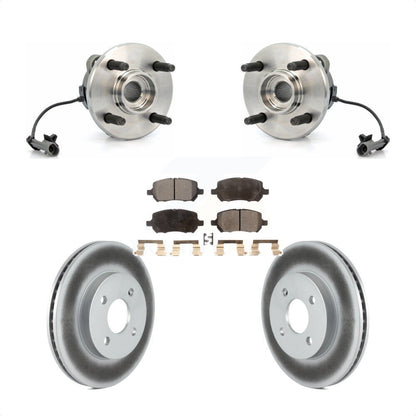 Hub Bearing Coated Brake Rotor Pad Front Kit For Chevrolet Cobalt Pontiac G5 Ion