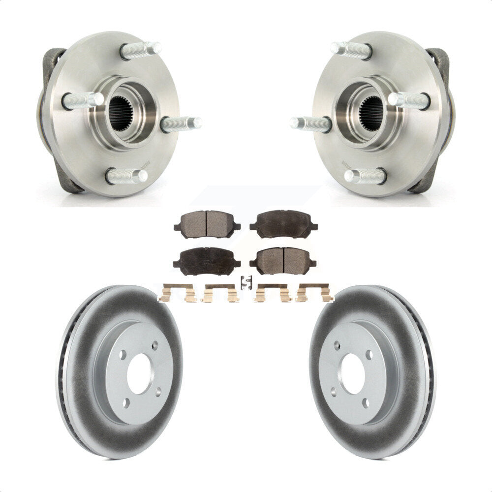 Hub Bearing Coated Brake Rotor Pad Front Kit For Chevrolet Cobalt Pontiac G5 Ion