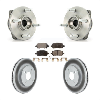 Hub Bearing Coated Brake Rotor Pad Front Kit For Chevrolet Cobalt Pontiac G5 Ion
