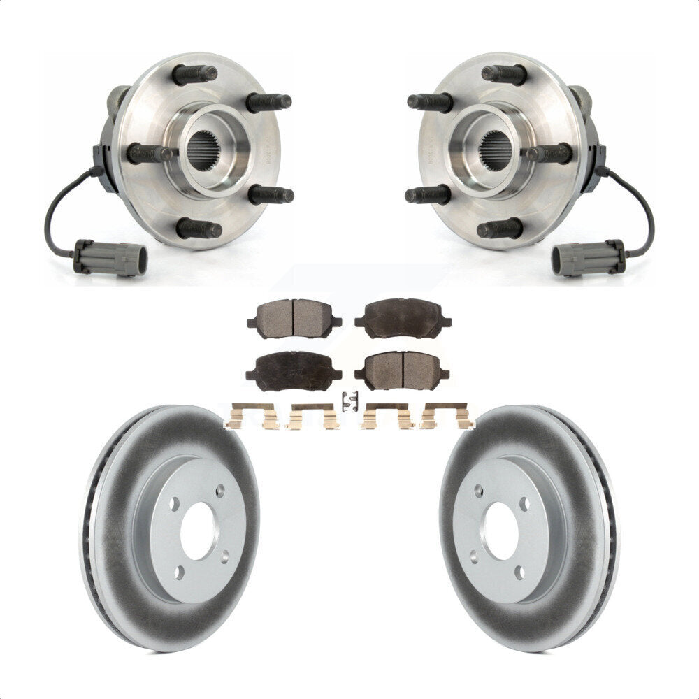 Hub Bearing Coated Disc Brake Rotor Pad Front Kit For Saturn Ion Pontiac Pursuit