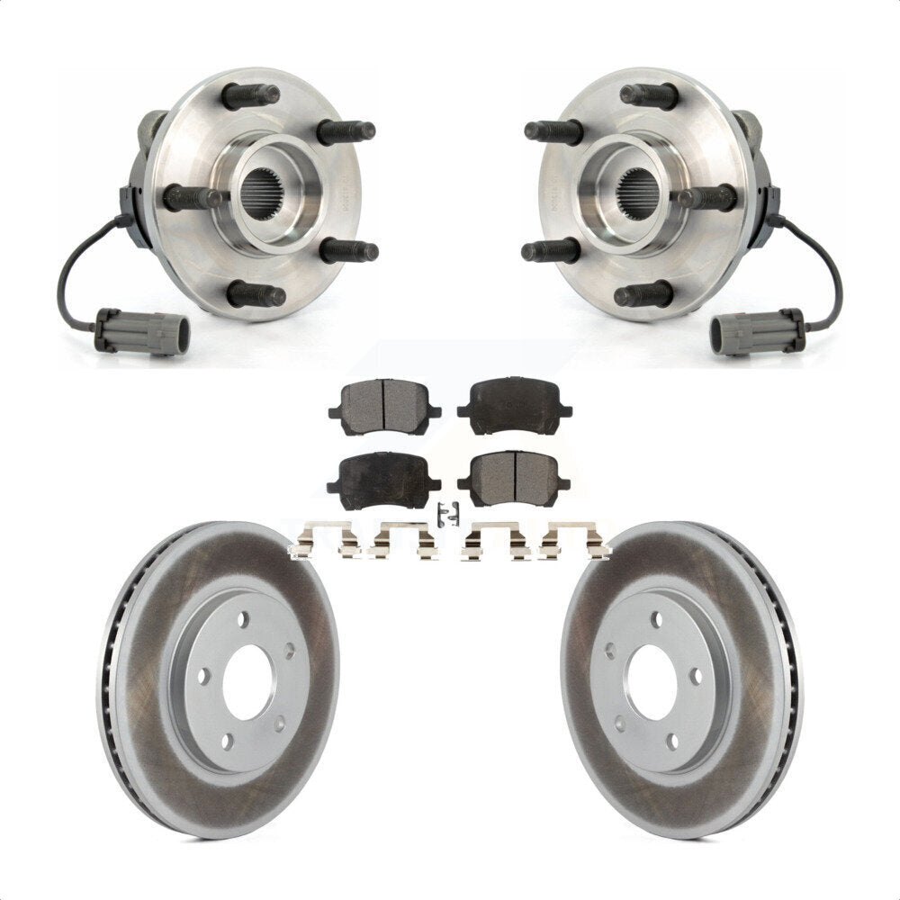 Hub Bearing Assembly Coated Disc Brake Rotor And Pad Front Kit For Chevrolet HHR