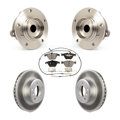 Hub Bearing Assembly Coated Brake Rotor And Pad Front Kit For BMW 530i 525i 528i