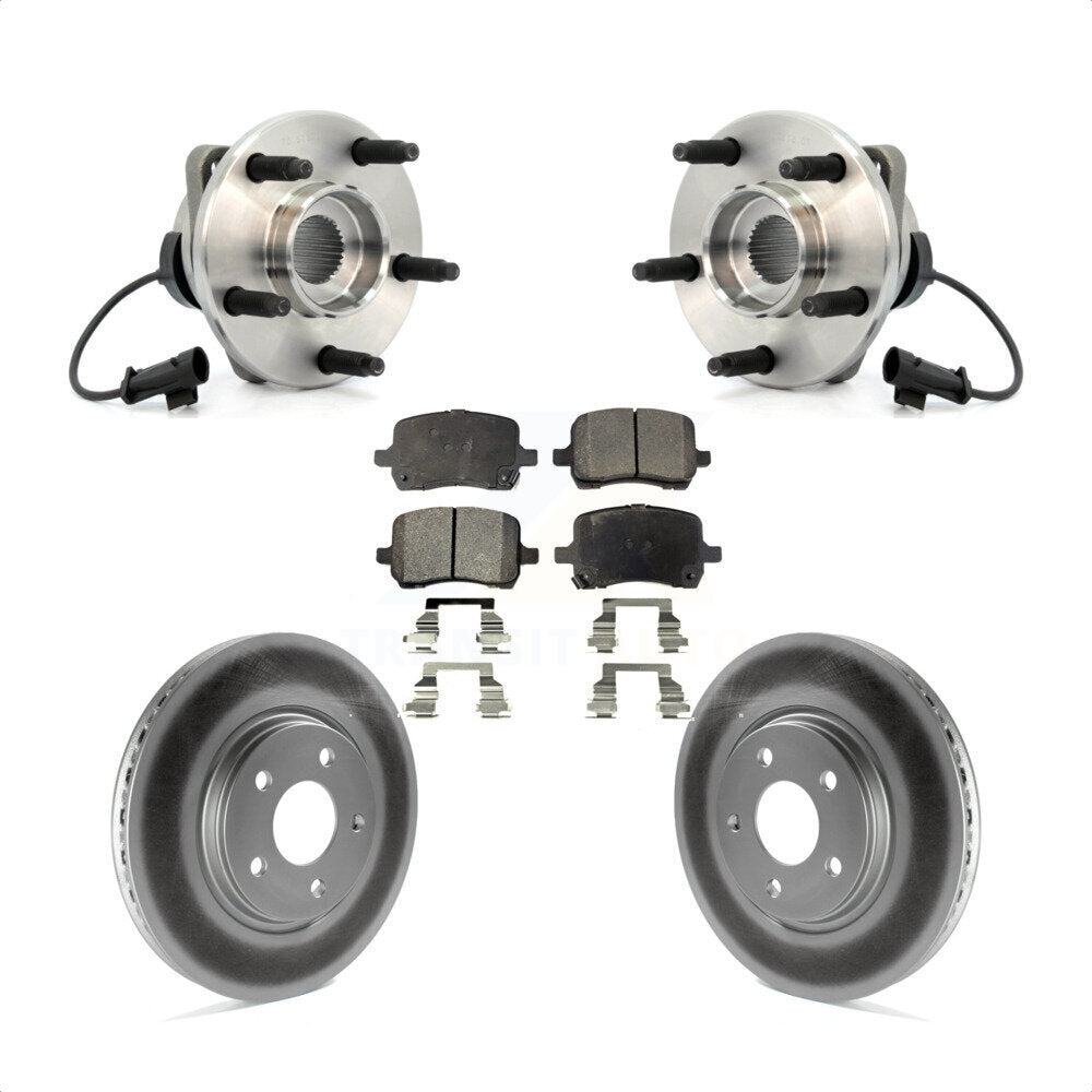 Hub Bearing Coated Brake Rotor Pad Front Kit For Chevrolet Malibu HHR Pontiac G6