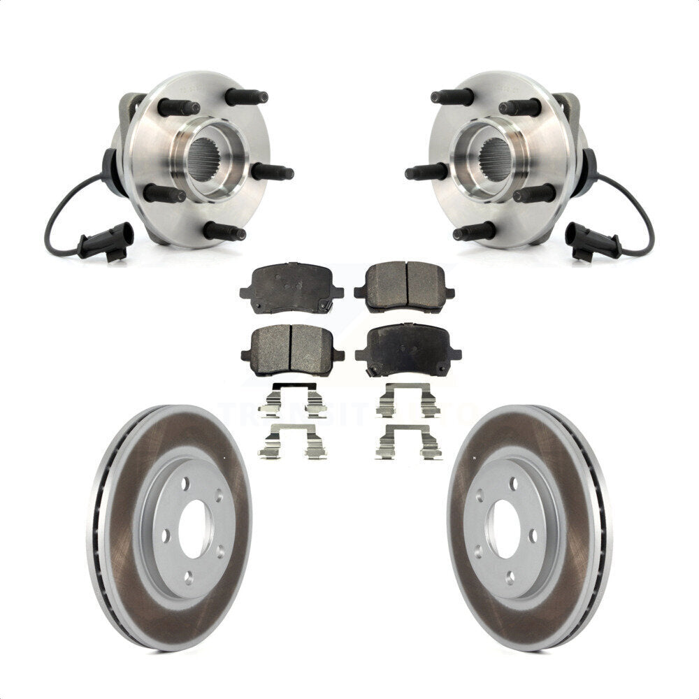 Hub Bearing Assembly Coated Disc Brake Rotor Pads Front Kit For Chevrolet Malibu