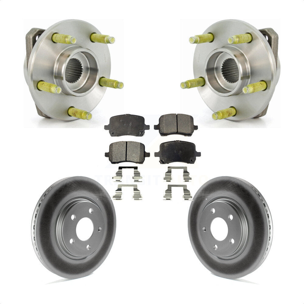 Hub Bearing Coated Brake Rotor And Pad Front Kit For Chevrolet Malibu Pontiac G6