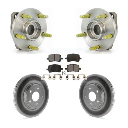 Hub Bearing Coated Brake Rotor & Pads Front Kit For 2006-2007 Pontiac G6 Non-ABS
