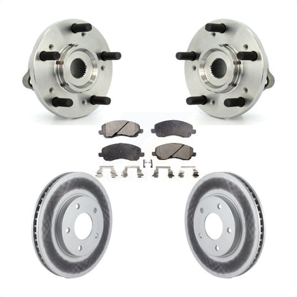 Hub Bearing Coated Brake Rotor And Pad Front Kit For 2010-2012 Mitsubishi Galant