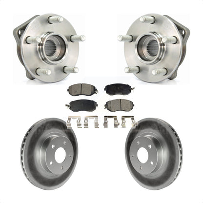 Hub Bearing Assembly Coated Disc Brake Rotor & Pads Front Kit For Subaru Impreza