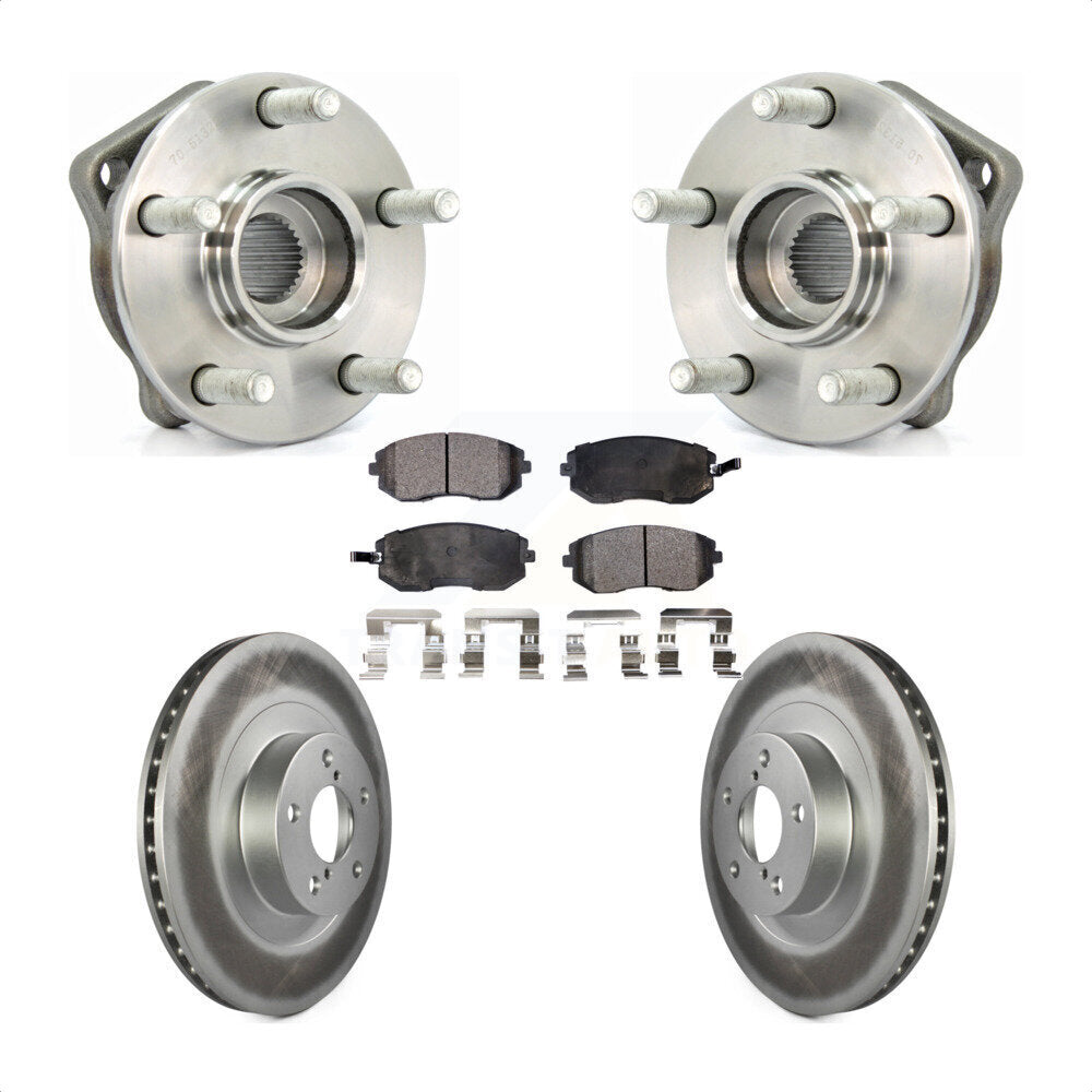Hub Bearing Coated Disc Brake Rotor Pad Front Kit For 2005 Subaru Outback Legacy