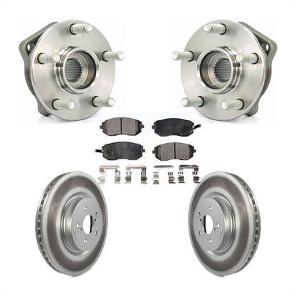 Hub Bearing Assembly Coated Disc Brake Rotor And Pad Front Kit For Subaru Legacy