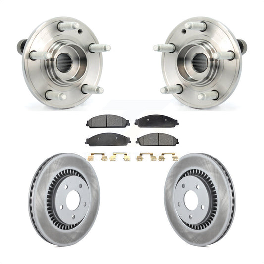 Hub Bearing Coated Brake Rotor & Pad Front Kit For Ford Five Hundred Freestyle X