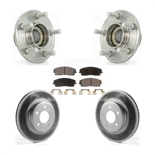 Hub Bearing Coat Brake Rotor Pad Front Kit For Dodge Chrysler 300 Charger Magnum