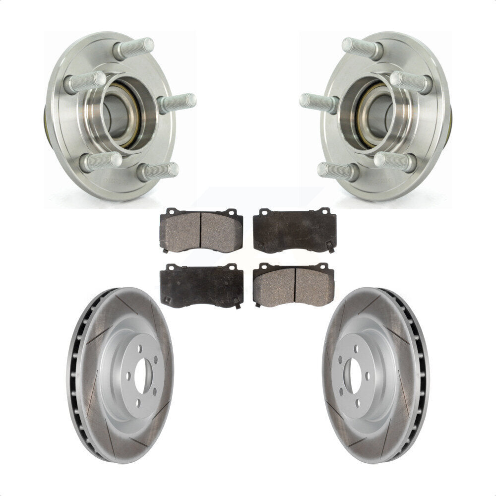 Hub Bearing Coat Brake Rotor Pad Front Kit For Dodge Chrysler 300 Charger Magnum