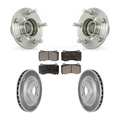 Hub Bearing Coat Brake Rotor Pad Front Kit For Dodge Chrysler 300 Charger Magnum