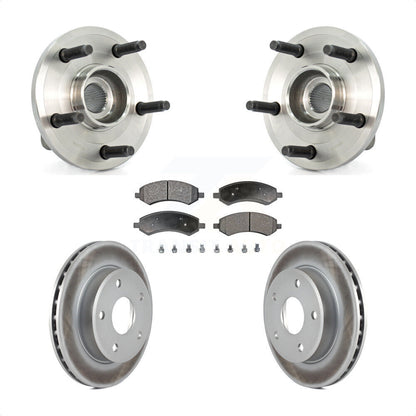 Hub Bearing Coated Brake Rotor Pads Front Kit For Dodge Dakota Mitsubishi Raider