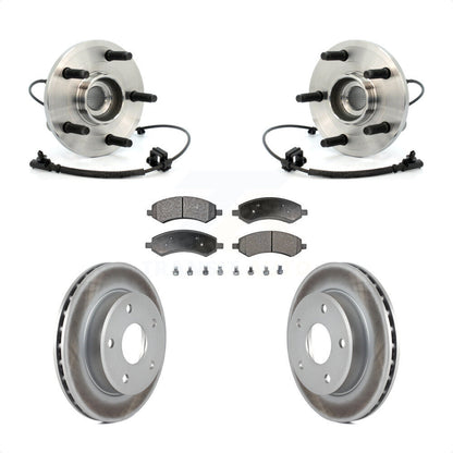 Hub Bearing Coated Brake Rotor And Pad Front Kit For Dakota Dodge Ram Mitsubishi