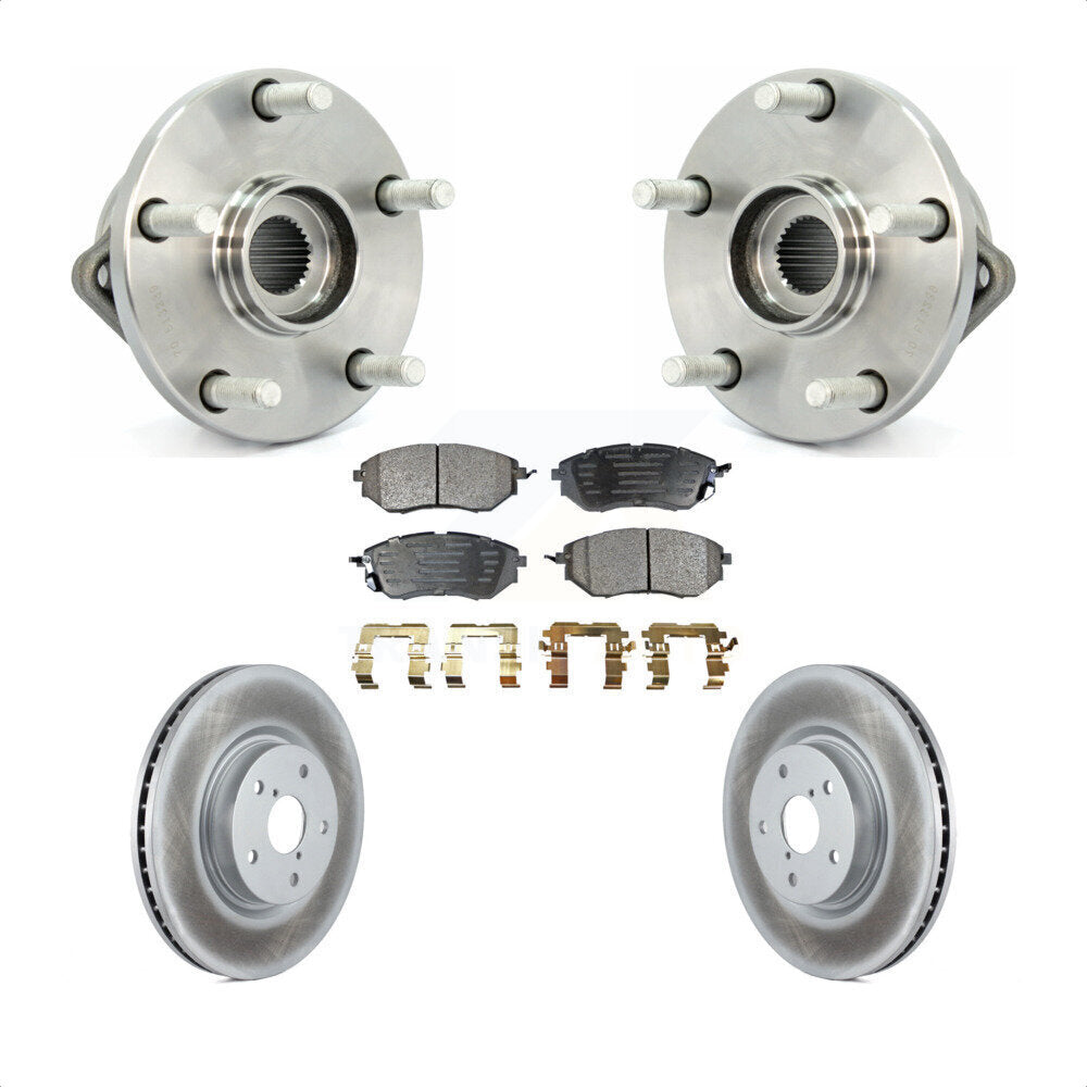 Hub Bearing Assembly Coat Brake Rotor Pad Front Kit For 2008-2014 Subaru Tribeca