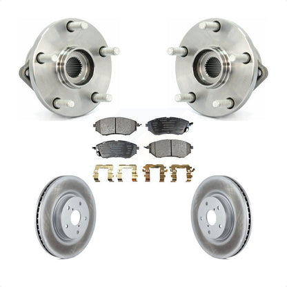 Hub Bearing Assembly Coat Brake Rotor Pad Front Kit For 2008-2014 Subaru Tribeca