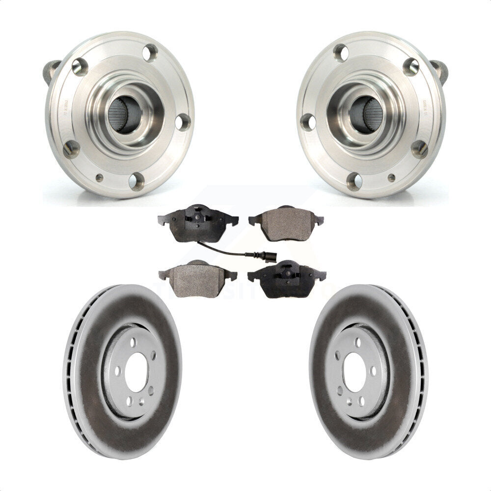 Hub Bearing Assembly Coated Disc Brake Rotor Pads Front Kit For Volkswagen Jetta