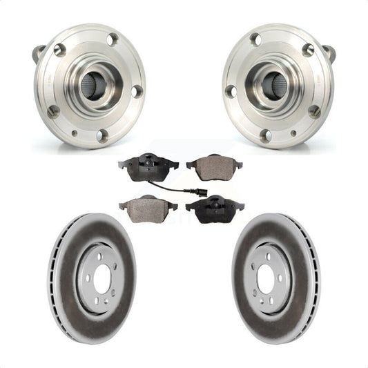 Hub Bearing Assembly Coated Disc Brake Rotor Pads Front Kit For Volkswagen Jetta