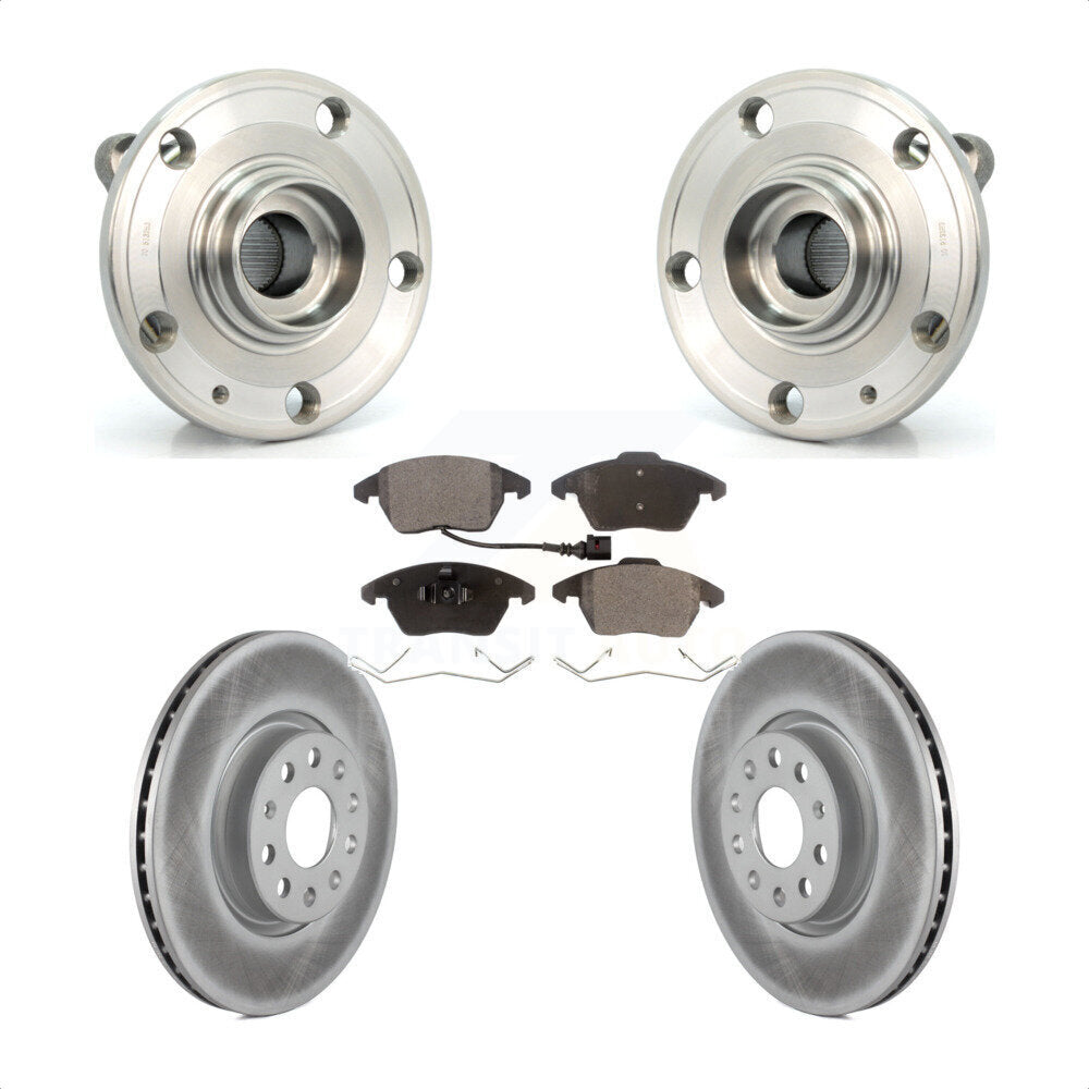 Hub Bearing Coat Brake Rotor Pads Front Kit For Volkswagen Jetta Beetle Audi GTI
