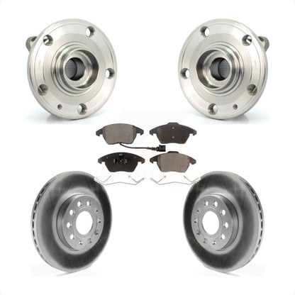 Hub Bearing Coat Brake Rotor Pads Front Kit For Volkswagen Jetta Beetle Audi Eos